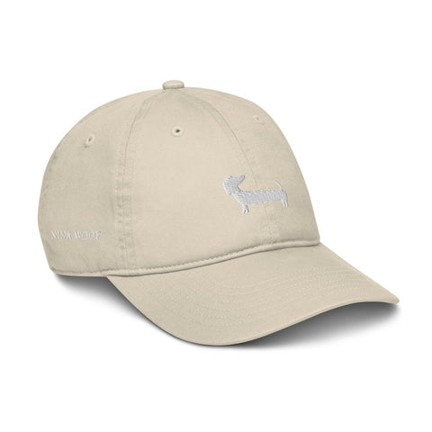 NW Dachshund Dad Hat - White Embroidery - Nina Woof
