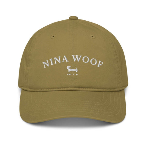 NW Varsity Organic Dad Hat - White Embroidery - Nina Woof