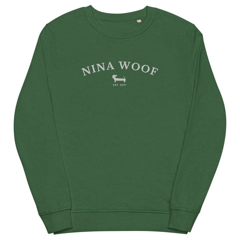 NW Varsity Organic Sweatshirt - White Embroidery - Nina Woof