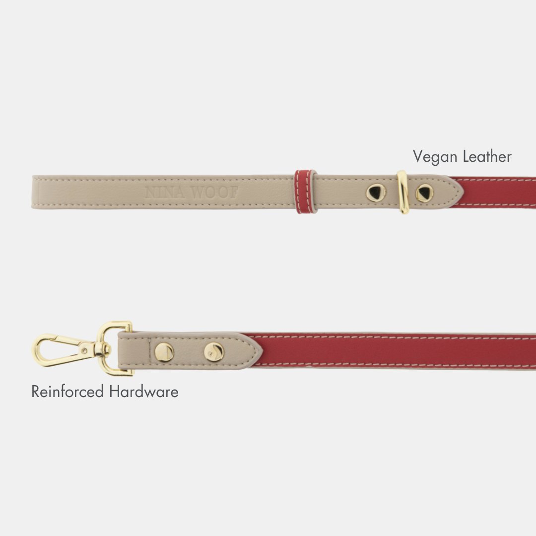 Copenhagen - 4ft Vegan Leather Dog Leash Nina Woof