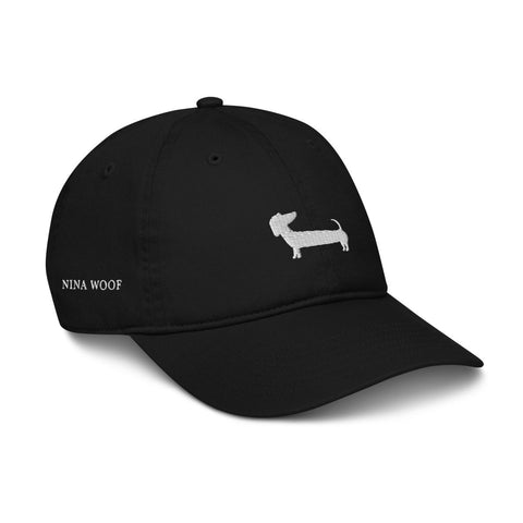 NW Dachshund Dad Hat - White Embroidery - Nina Woof
