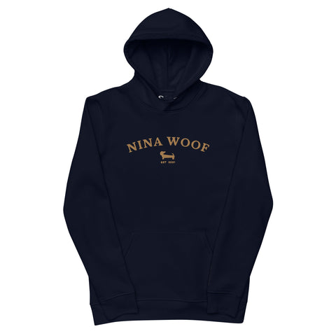 NW Varsity Hoodie - Organic Cotton - Unisex - Beige - Nina Woof