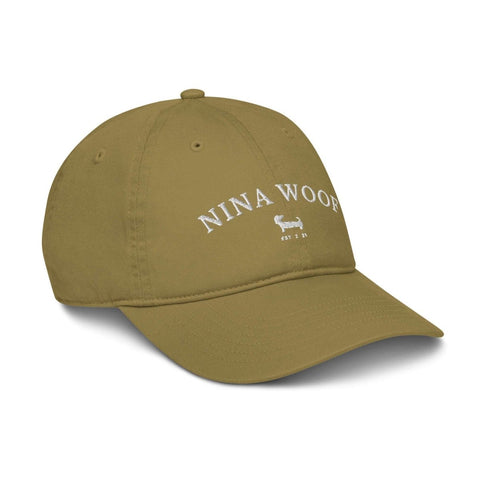 NW Varsity Organic Dad Hat - White Embroidery - Nina Woof