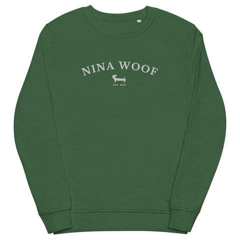 NW Varsity Organic Sweatshirt - White Embroidery - Nina Woof
