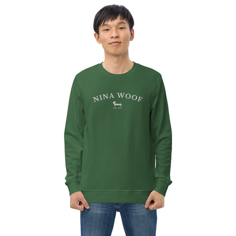 NW Varsity Organic Sweatshirt - White Embroidery - Nina Woof
